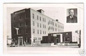 Dr Ortman Clinic Hotel Canistota South Dakota 1949 RPPC real photo postcard