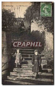 Old Postcard Chateaudun The 200 steps Kids