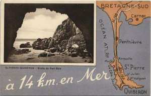 CPA St-PIERRE QUIBERON-Grotte de Port Bara (27464)