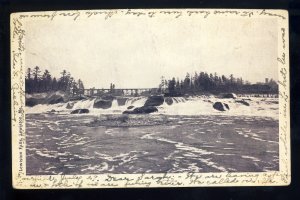 Early Lewiston, Maine/ME Postcard, The Falls, 1903!