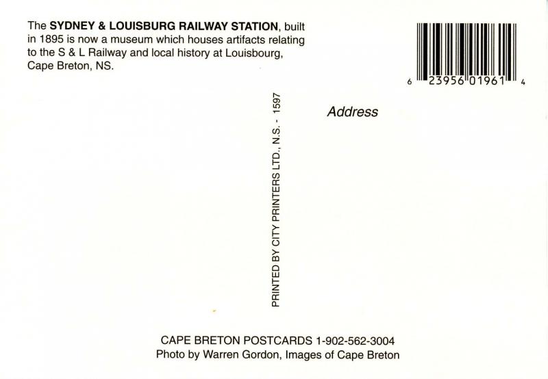 Canada - Nova Scotia, Cape Breton. Sydney & Louisburg Rwy Station