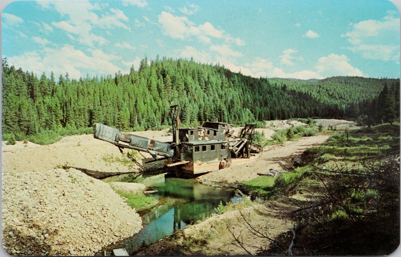 Gold Dredge on Crooked River Idaho btwn Elk City & Orogrande Postcard H17 