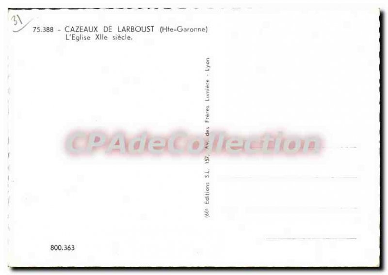 Postcard Modern Cazeaux De Larboust Church