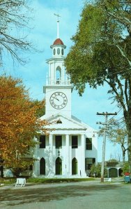 Vintage Postcard Typical Maine Congregational Church Kennebunkport Maine ME