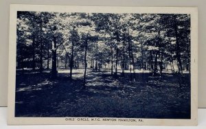 Newton Hamilton Pa Girls Circle M.T.C. Methodist Training Camp  Postcard A18