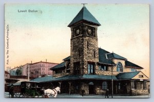 J88/ Lowell Massachusetts Postcard c1910 Railroad Depot 217