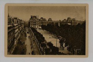 France - Paris. Tuileries Gardens, Rivoli Street & The Louvre