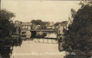 Mechanic Falls Maine ME Androscoggin River Eastern Illus Vintage RPPC PC