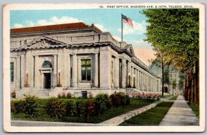 Toledo Ohio 1920s Postcard Post Office Madison Ave & 13th