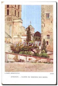 Old Postcard Ramp Avignon Rocher des Doms