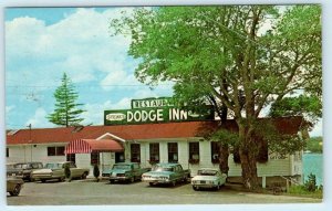 NORTH EDGECOMB, Maine ME  Roadside DODGE INN Restaurant 1960s Cars Postcard