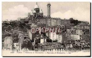Paris Old Postcard Panorama of Montmartre