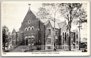 Vtg Paola Kansas KS Methodist Church 1930s View Old Postcard