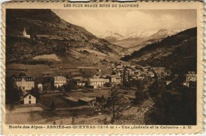 CPA ABRIES-en-QUEYRAS Vue Generale et le Calvaire (1199218)