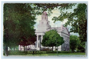 1911  Old Capitol Building And Trees Iowa City Iowa IA Posted Antique Postcard