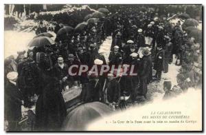 Postcard Old Mine disaster Mines Mines Courrieres The courtyard of the tank b...