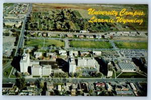 1960 Laramie Wyoming WY Vintage Postcard University Campus Building Aerial View