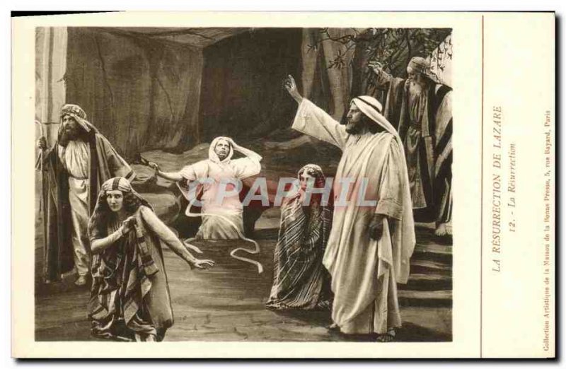 Old Postcard Resurrection of Lazarus The Resurrection