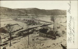McCall Ferry PA Works Factory & Dam c1905 Real Photo Postcard