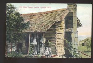 EUREKA SPRINGS ARKANSAS OLD TIME CABIN LOG HOUSE VINTAGE POSTCARD RUSHVILLE MO