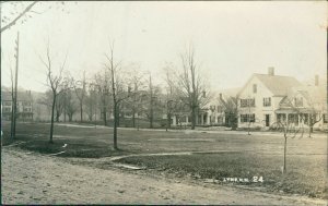 Lyme, New Hampshire - Street view 1911 - Vintage Grafton Co, NH Photo Postcard 