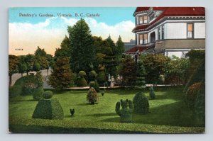 Pendray's Gardens Victoria BC British Columbia Canada UNP Unused DB Postcard L14