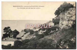 Marmisson Postcard Old Town Gauriac General view taken from the rocks