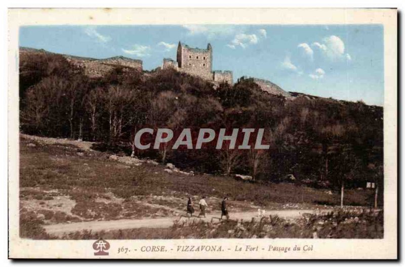 Old Postcard Corsica Corsica Vizzavona The high mountain pass