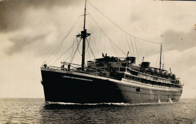 Stoomvaart Maatschappij Nederland S.S. Johan Van Oldenbarnevelt Ship RPPC 08.37