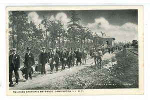 Military - WWI, Camp Upton, Long Island NY. Boys Arriving to Serve