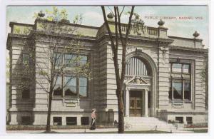 Public Library Racine Wisconsin 1910c postcard