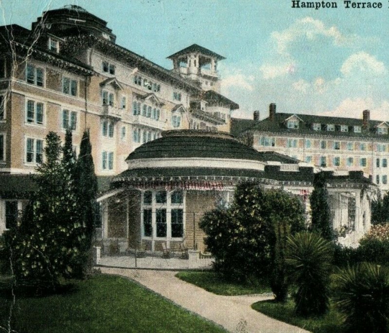 Vintage Hampton Terrace Hotel, Augusta, Ga. Postcard P168