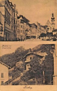 TROSTBERG BAVARIA GERMANY~AUFGANG zur SIEGERTSHOHE + STREET VIEW~1908 POSTCARD