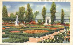 Flower Beds at Shaws Gardens - St Louis MO, Missouri - Linen