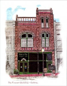 Guthrie OK Oklahoma FOUCART BLDG Near~Far Gifts By CHARLES W KELLER 4X6 Postcard