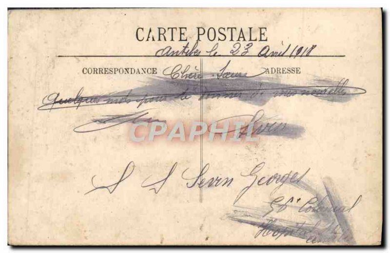 Postcard Old Nice View On Public Garden