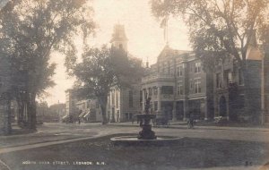 RPPC NORTH PARK STREET LEBANON NEW HAMPSHIRE REAL PHOTO POSTCARD (c. 1910)