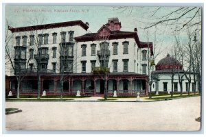 1909 Prospect Hotel Building Street View Niagara Falls New York NY Postcard