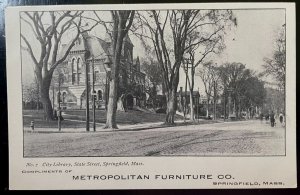 Vintage Postcard 1960's Metropolitan Furniture Co Advertising, Springfield, MA