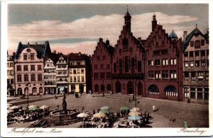 Germany Frankfurt Am Main Römerberg Vintage Postcard C018