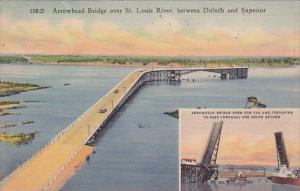 Arrowhead Bridge Over Saint Louis River Between Duluth And Superior Minnesota...