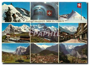 Postcard Modern und Sphinx Jungfraujoch Hotel Berghaus