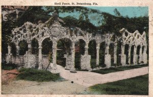 Vintage Postcard 1918 Shell Fence St. Petersburg Florida FL A. B. Archibald Pub.