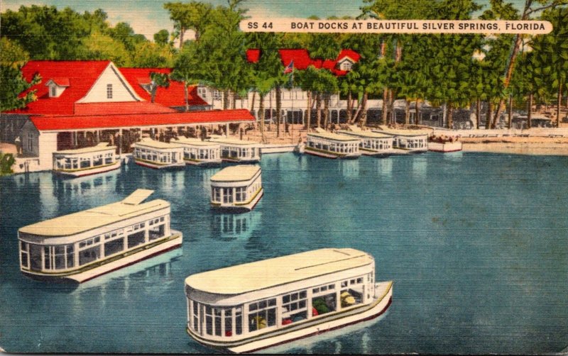 Florida Silver Springs Boat Docks and Glass Bottom Boats