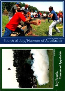2~4X6 Postcards Norris, TN Tennessee MUSEUM OF APPALACHIA July 4th Saw Contest+