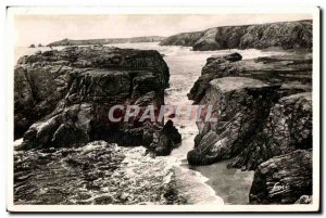 Old Postcard Presqu island of Quiberon and Port Bara Cote has until the tip o...