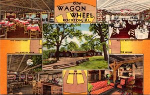 Illinois Rockton Wagon Wheel Showing Lounge Trophy Gay Nineties and Martha Wa...