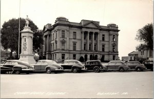 Vtg 1930-1940s Court House Square Denison Iowa IA RPPC Real Photo Postcard