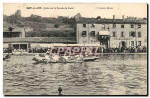 Old Postcard Rive de Gier Joust on the canal basin