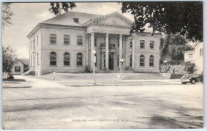 HADDONFIELD, New Jersey NJ   BOROUGH HALL  Camden County ca 1940s Postcard